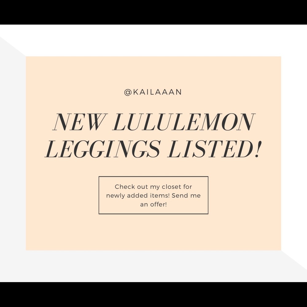 5 NEW LULULEMON LEGGINGS LISTED IN MY CLOSET NOW!